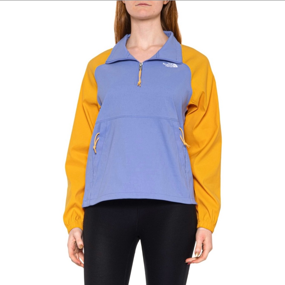 The North Face Blue and Orange Pullover Jacket - water resistant